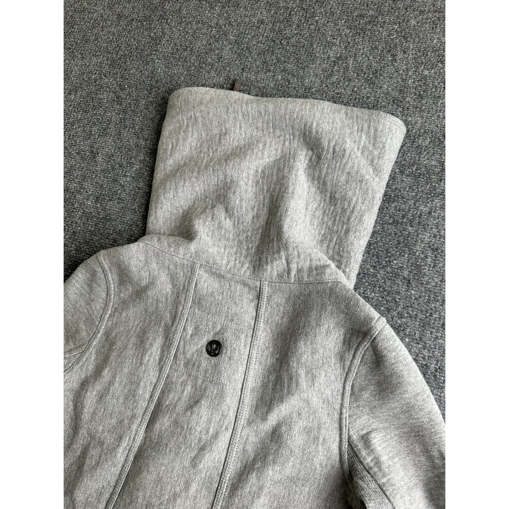 Womens Lululemon High Neck Collared Coat Jacket Gray, Size 4 - Picture 4 of 14